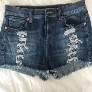 Ripped express high waisted shorts